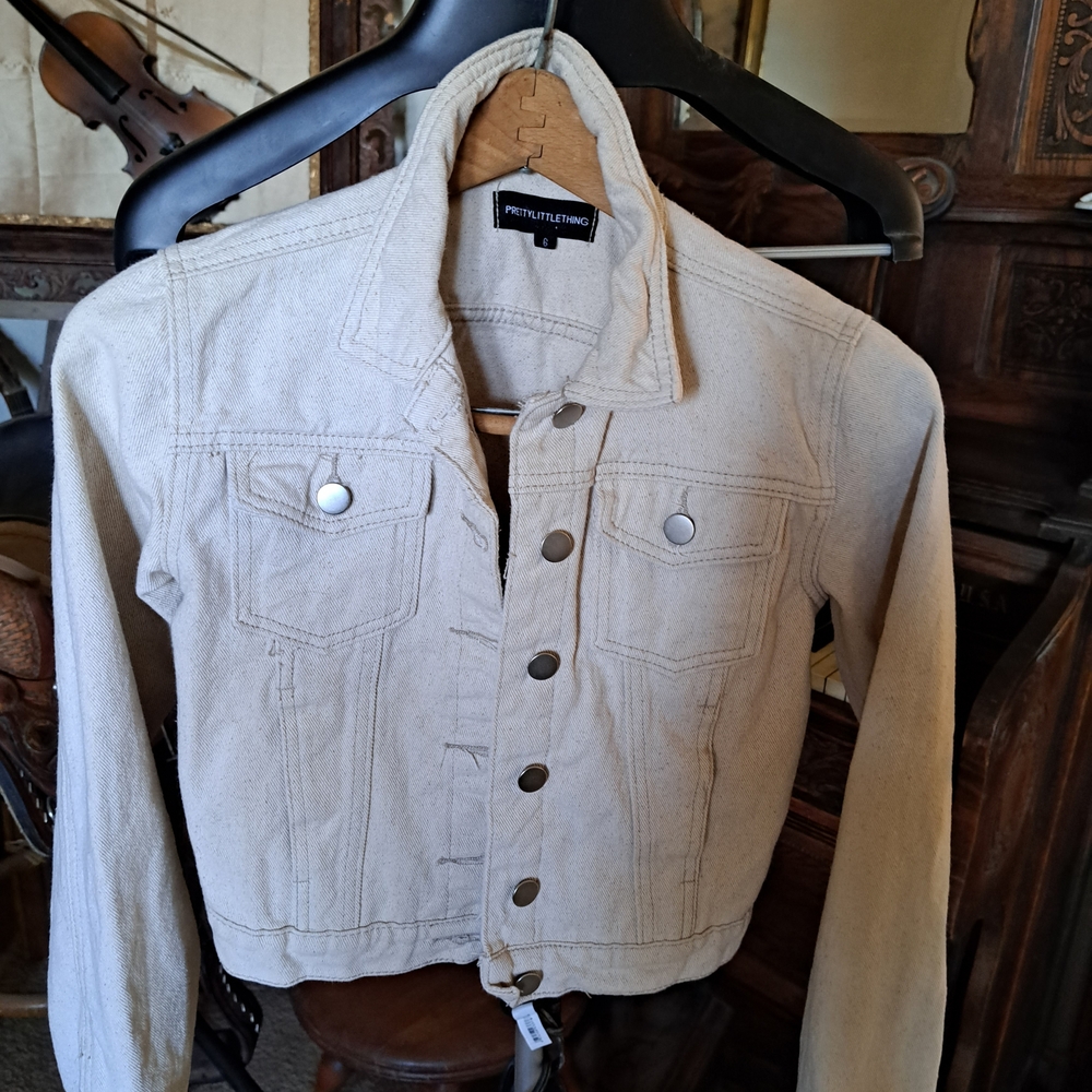 PrettyLittleThing Light Tan Jean Jacket